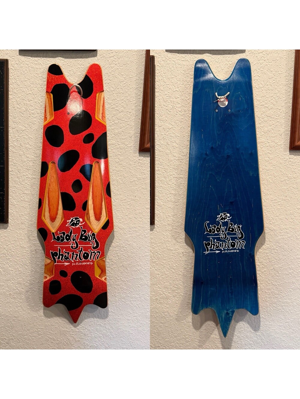 Krooked RARE Long Skateboard Deck Mark Gonzales Ladybug Phantom NEW
